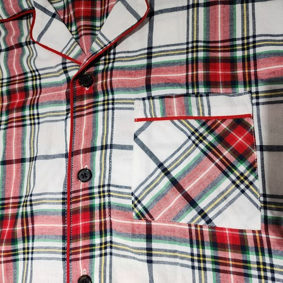Size XXL Mens Winter Plaid Cotton Flannel Pajama Set Long Sleeve - Picture 13 of 15